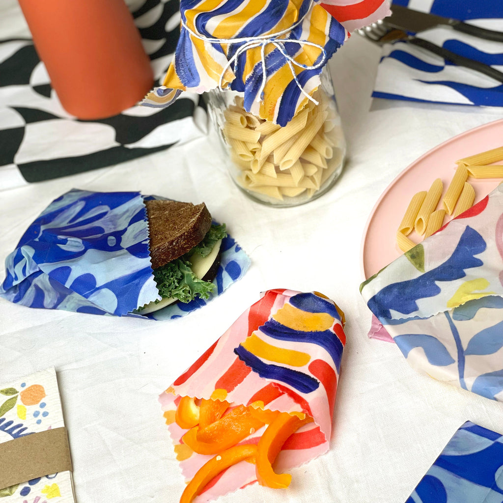 Routine Ready Beeswax Wraps for daily home and personal routines with pantry foods and beverages