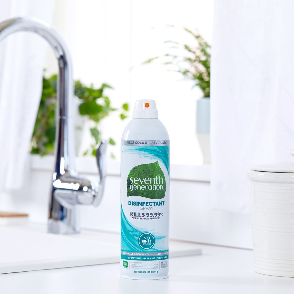 Routine Ready Disinfectant Spray for daily home and personal routines with cleaning laundry and paper products