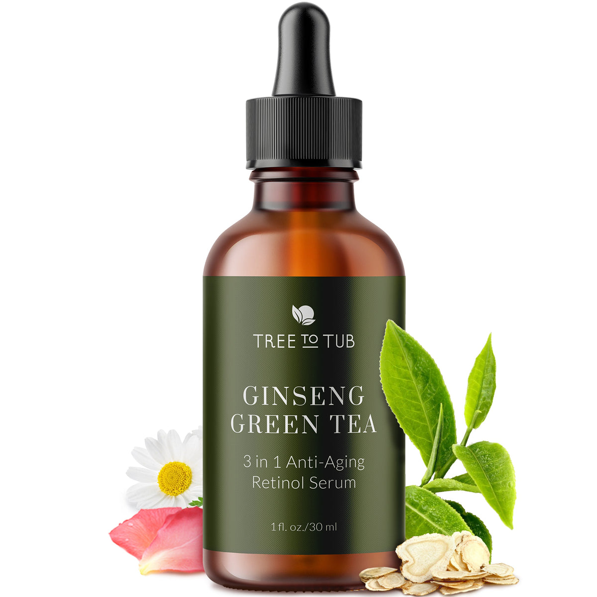 Anti Aging Green Tea, Hyaluronic & Retinol Serum for Face