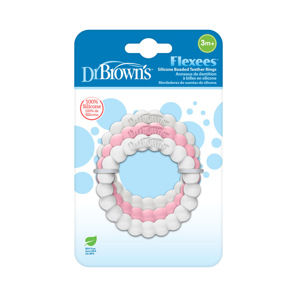 Home Essentials Fleexees Easy to Hold, fully Silicone Beaded Teether Rings for daily home and personal routines with baby care and kids products