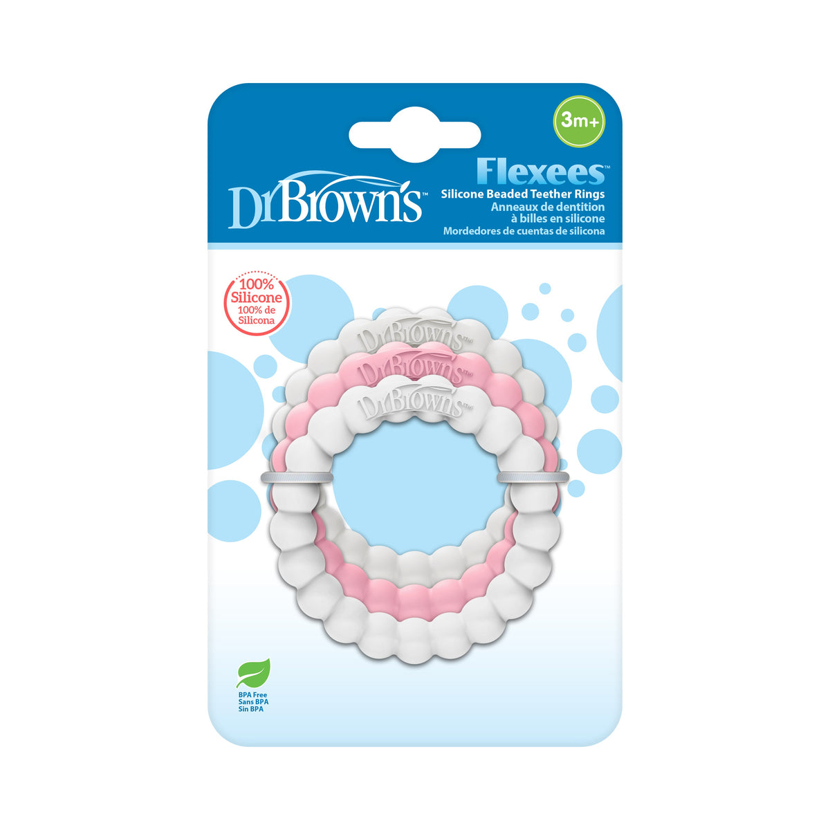 Home Essentials Fleexees Easy to Hold, fully Silicone Beaded Teether Rings for daily home and personal routines with baby care and kids products