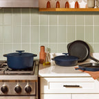 Daily Care Enameled Cast Iron Dutch Oven with Flat Lid, 6.5 qt for daily home and personal routines with cookware food storage and kitchen tools