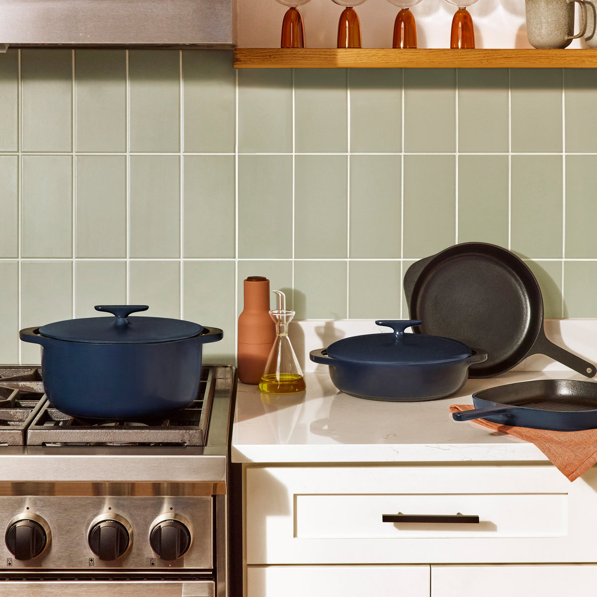 Daily Care Enameled Cast Iron Dutch Oven with Flat Lid, 6.5 qt for daily home and personal routines with cookware food storage and kitchen tools