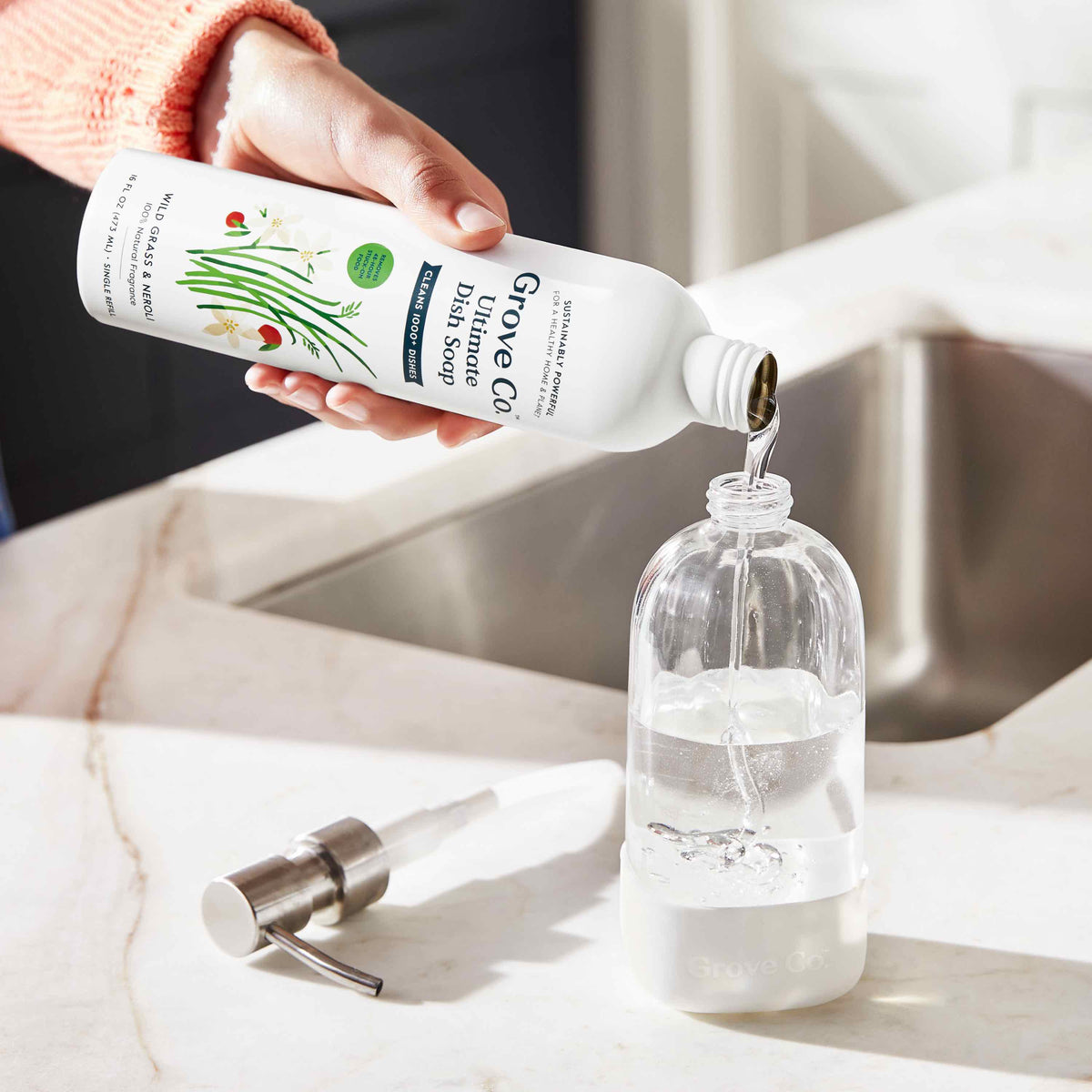 Everyday Home Dish Soap Refill, Gel Tough on Grease and Grime for daily home and personal routines with cleaning laundry and paper products