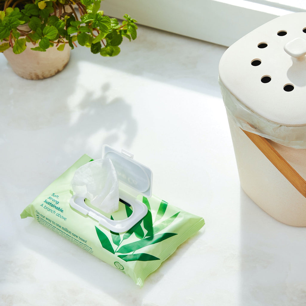 Practical Living Bamboo Compostable Kitchen Wipes for daily home and personal routines with cleaning laundry and paper products