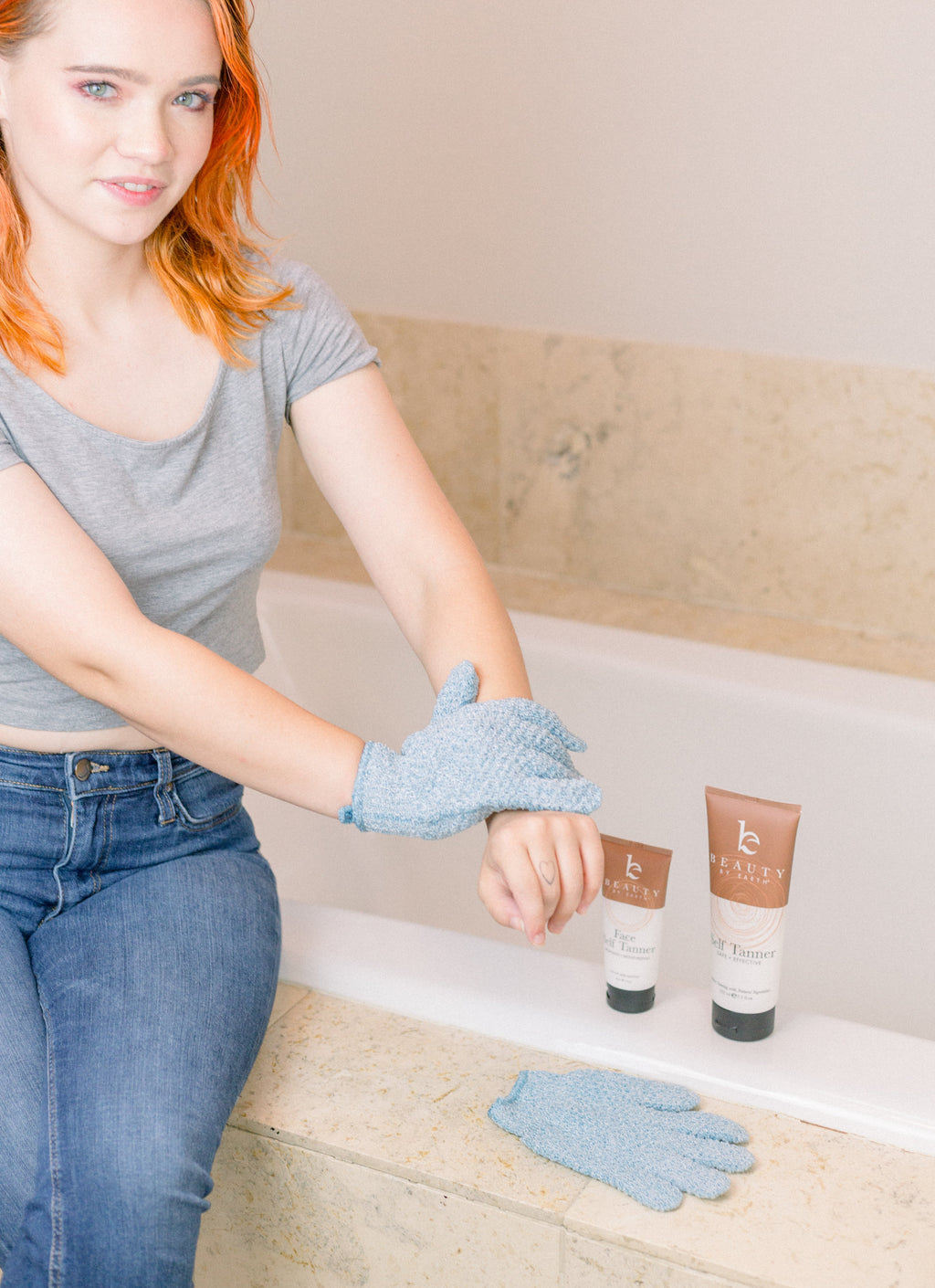 Home Essentials Exfoliating Gloves - Heavy for daily home and personal routines with bath body and hygiene