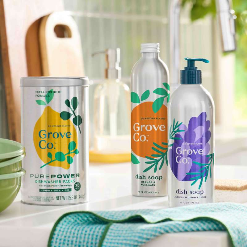 Everyday Home Dish Soap Refill, Gel Tough on Grease and Grime for daily home and personal routines with cleaning laundry and paper products