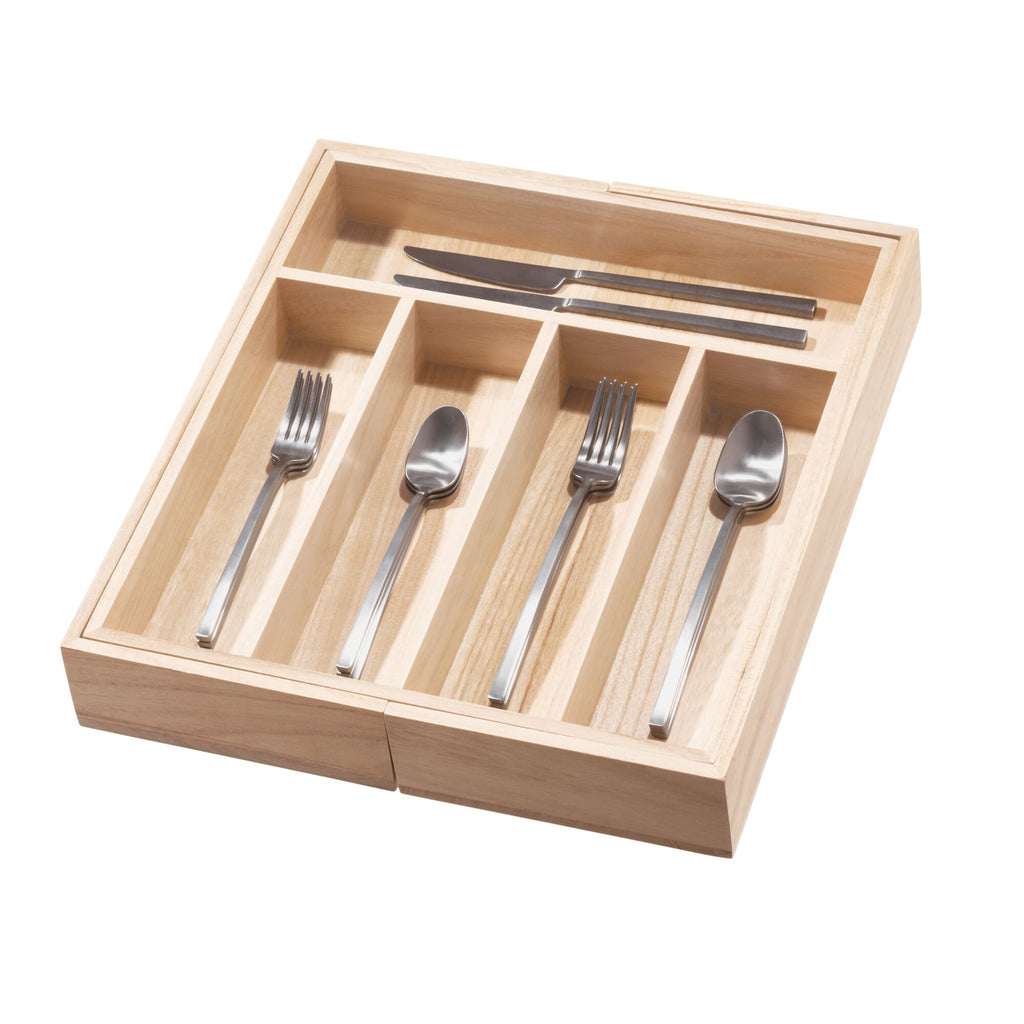 Home Essentials Expandable Wood Cutlery Tray for daily home and personal routines with cookware food storage and kitchen tools