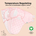 Practical Living GOTS Certified, fully Organic Cotton Soothe Swaddle Wraps, Set of 3 for daily home and personal routines with general everyday essentials