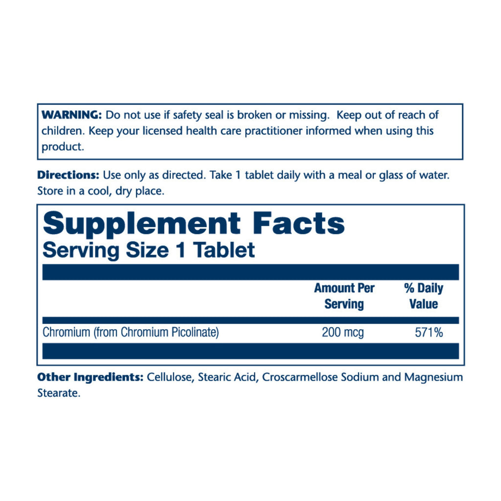 Home Essentials Chromium Picolinate, 200 mcg for daily home and personal routines with general everyday essentials