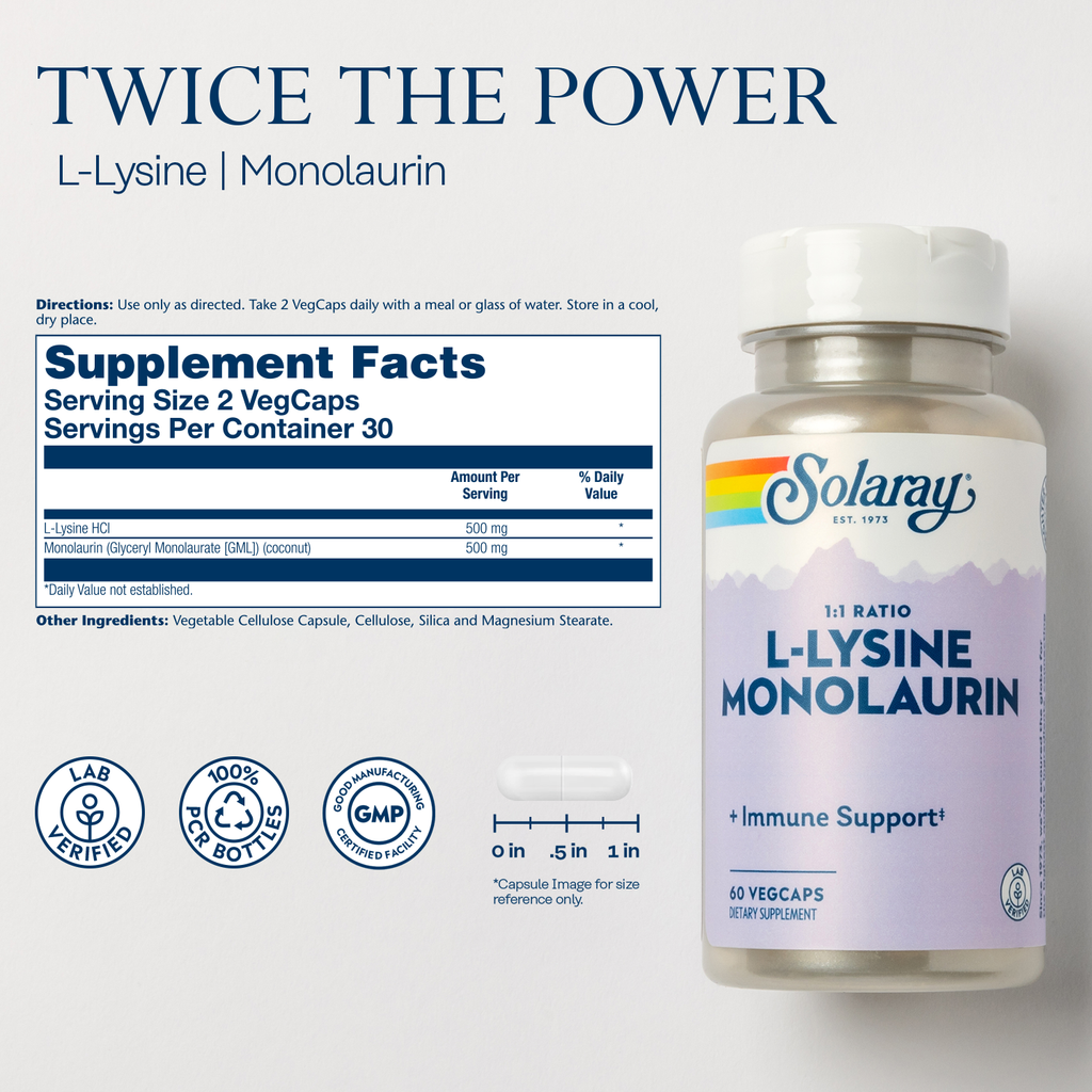 Home Essentials L-Lysine Monolaurin 1 1 Ratio Veg Capsule for daily home and personal routines with general everyday essentials