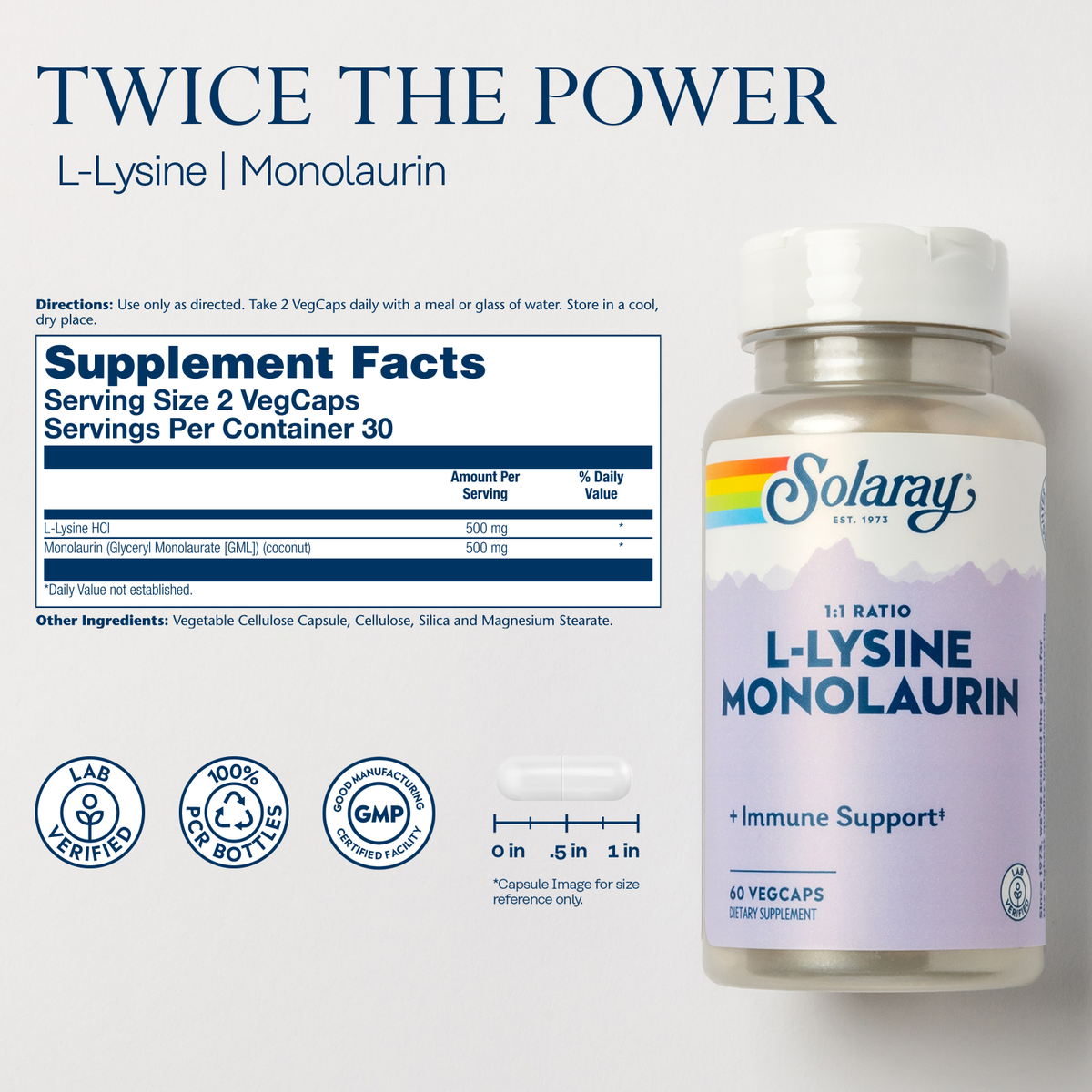 Home Essentials L-Lysine Monolaurin 1 1 Ratio Veg Capsule for daily home and personal routines with general everyday essentials