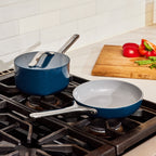 Daily Care Ceramic Mini Fry Pan and Mini Sauce Pan Duo for daily home and personal routines with cookware food storage and kitchen tools
