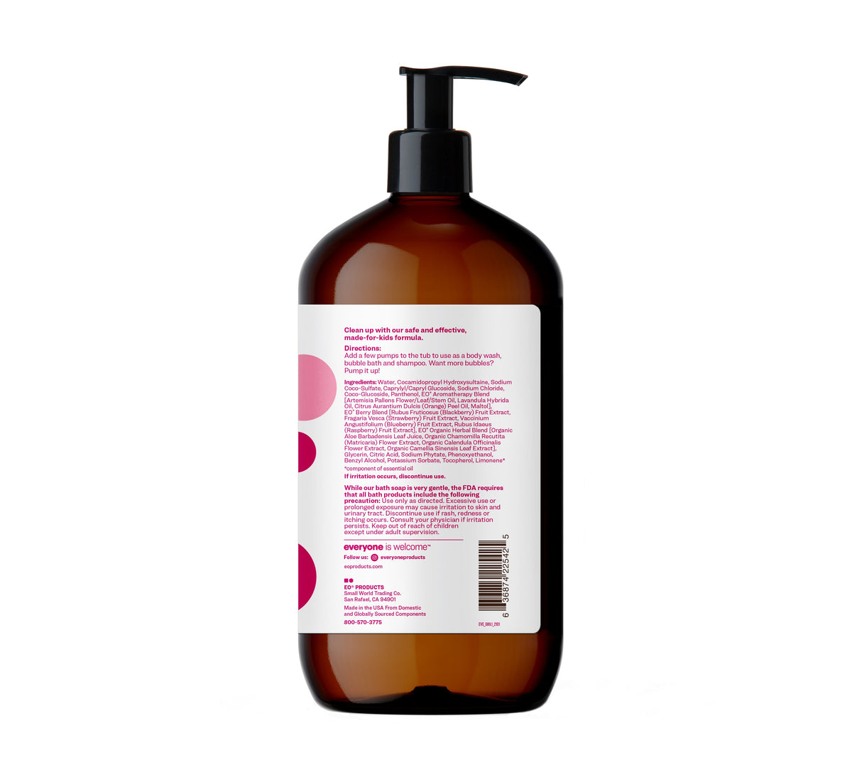 Everyday Home 3in1 Kids Soap Shampoo and Bubble Bath for daily home and personal routines with hair care
