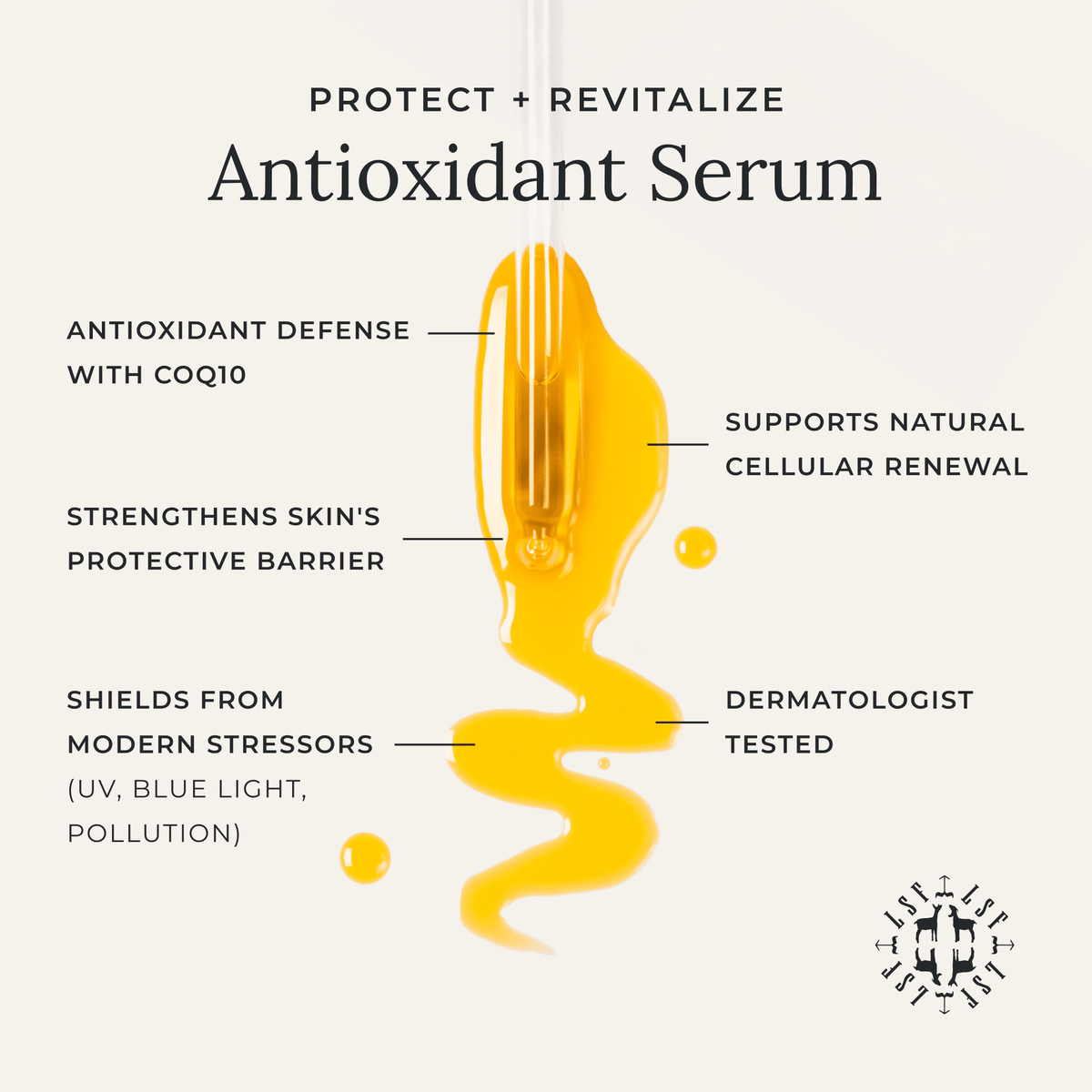 Daily Care Antioxidant Serum - Protect + Revitalize for daily home and personal routines with facial skin and sun care