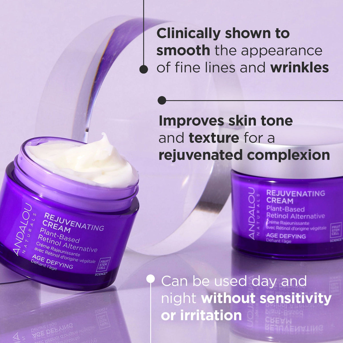 Everyday Home Age Defying Rejuvenating Retinol Alternative Cream for daily home and personal routines with facial skin and sun care