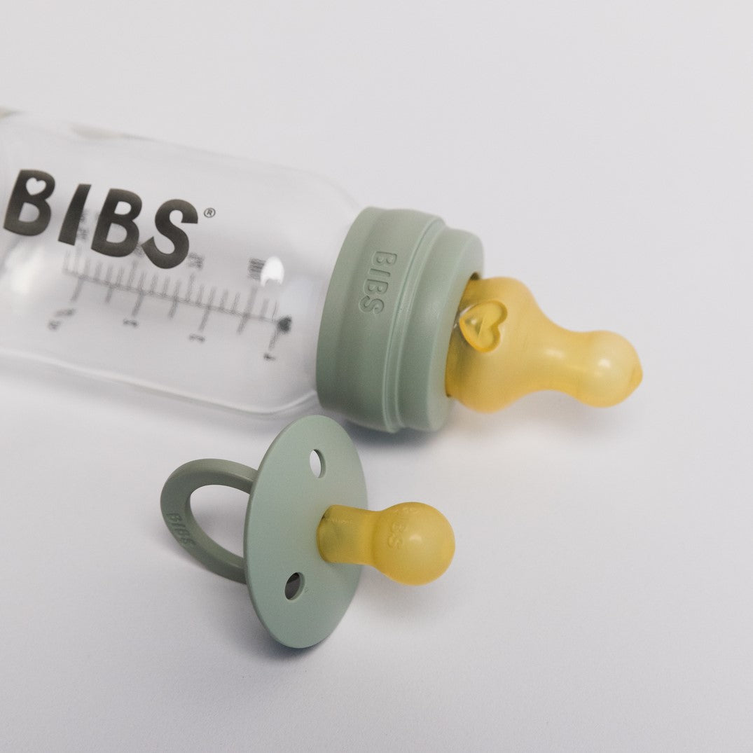 Daily Care Glass Baby Bottle with Natural Rubber Nipple Set - Medium Flow 2+ Months for daily home and personal routines with baby care and kids products