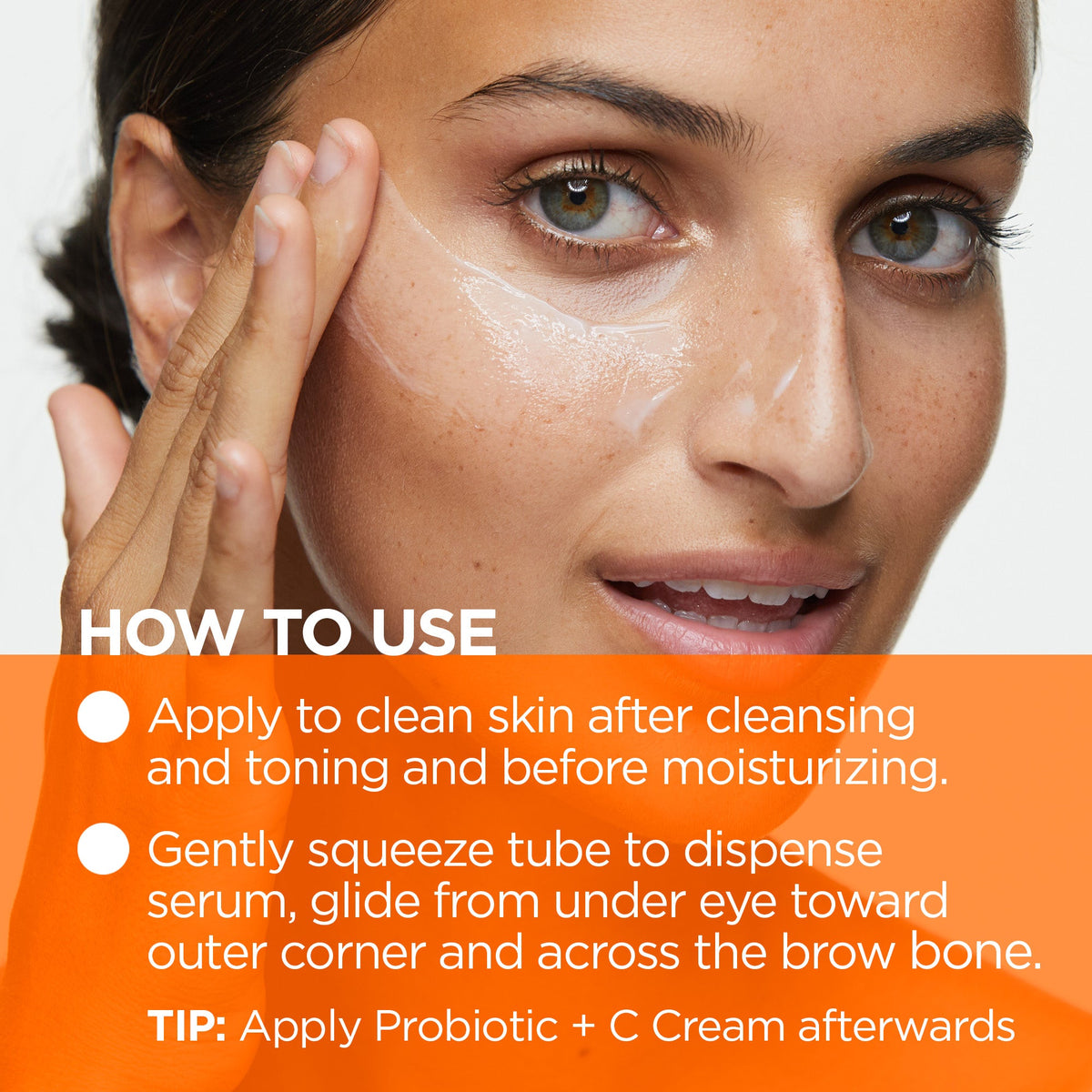 Routine Ready Brightening Luminous Eye Serum for daily home and personal routines with facial skin and sun care