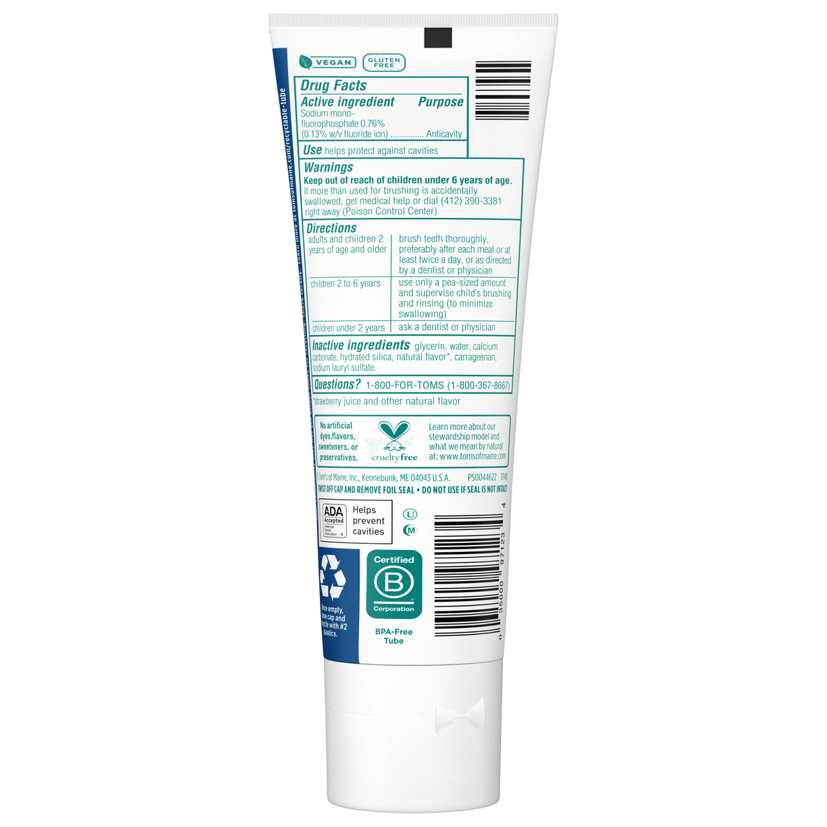 Home Essentials Children s Silly Strawberry Fluoride Toothpaste for daily home and personal routines with oral care