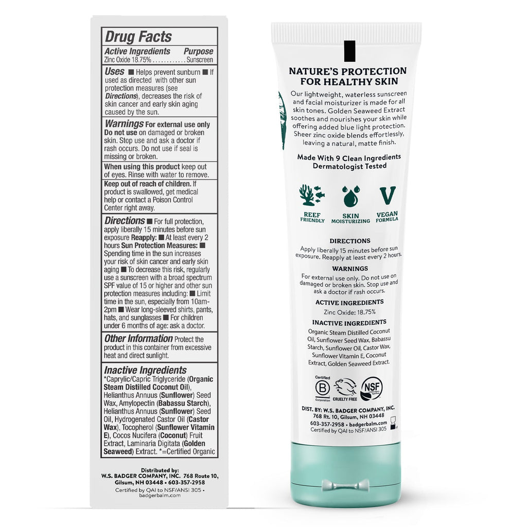 Routine Ready Face Mineral Sunscreen - SPF 30 for daily home and personal routines with facial skin and sun care