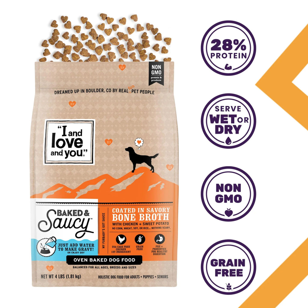 Practical Living Baked and Saucy w Chicken + Sweet Potato Baked Kibble for daily home and personal routines with pet care treats and accessories