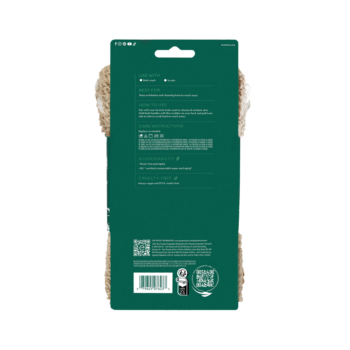 Everyday Home Exfoliating Back Scrubber for daily home and personal routines with cleaning laundry and paper products