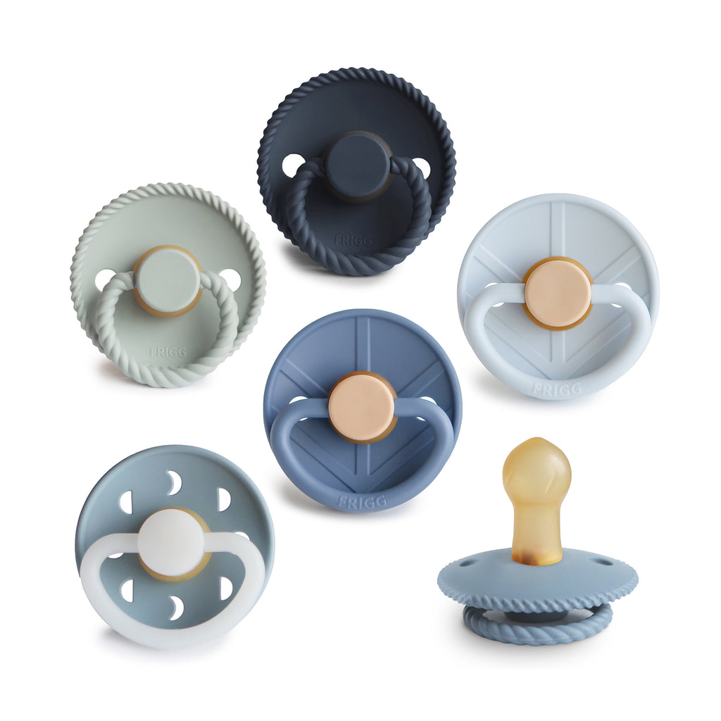 FRIGG Natural Rubber Pacifier – BPA-Free 6-Pack
