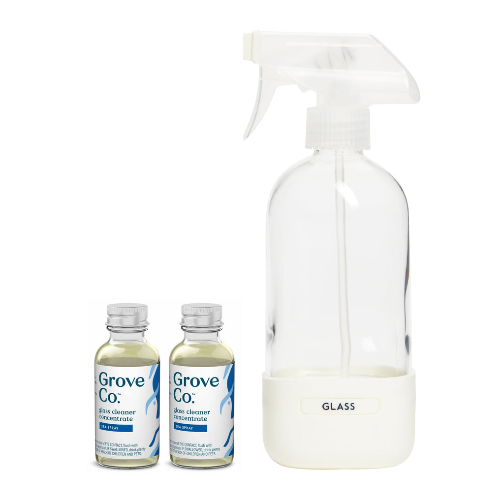 Routine Ready Glass Cleaner Starter Set for daily home and personal routines with cleaning laundry and paper products