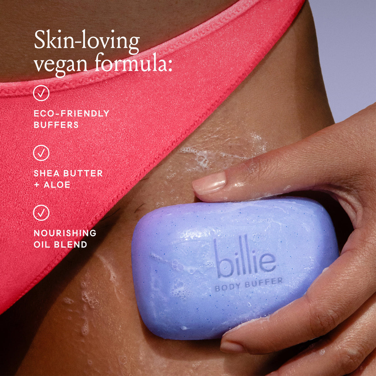 Home Essentials Body Buffer - Pre-shave Exfoliating Bar for daily home and personal routines with cleaning laundry and paper products