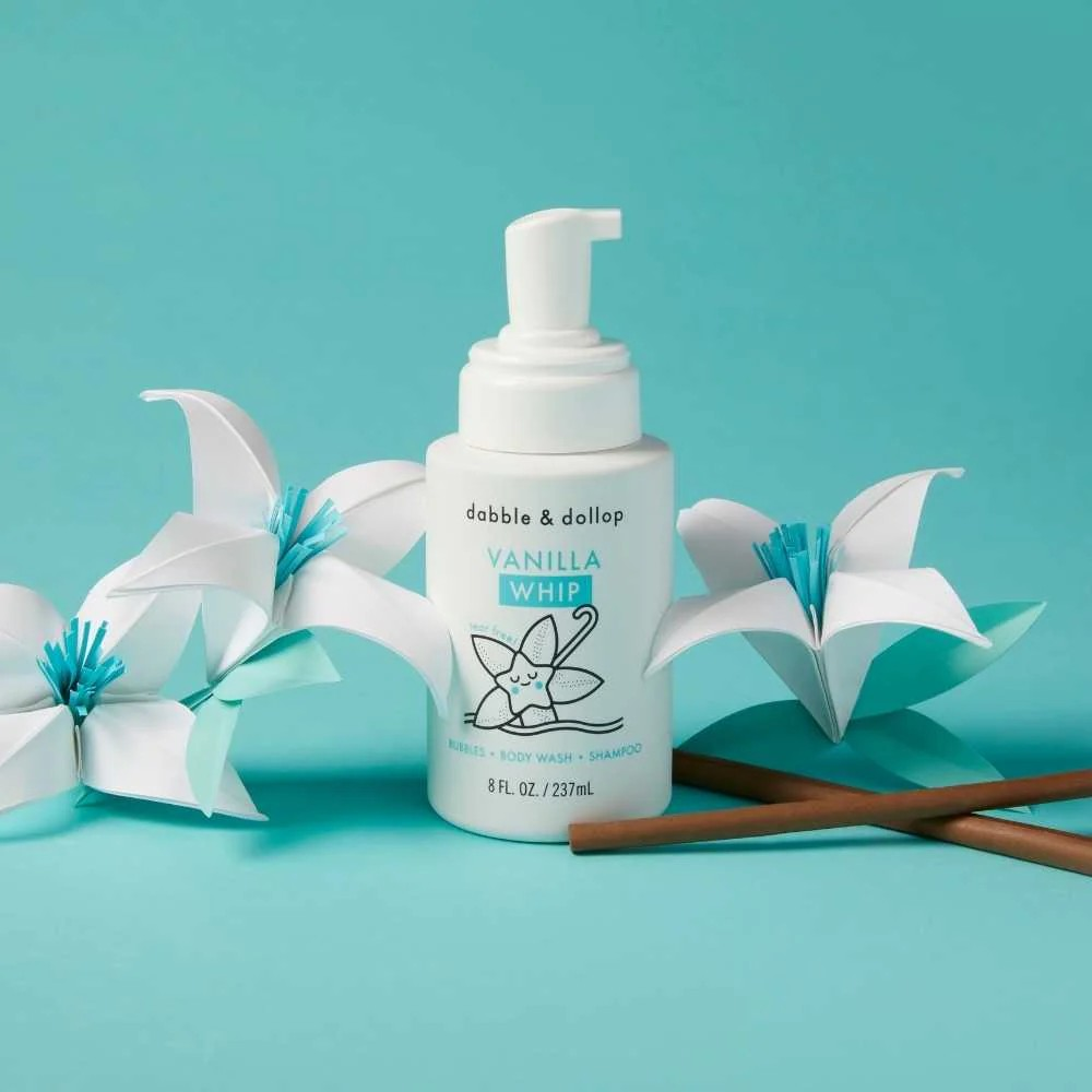 Practical Living 3-in-1 Whip - Shampoo, Body Wash and Bubble Bath for daily home and personal routines with hair care