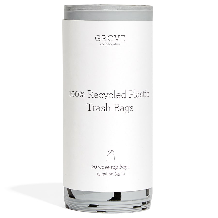 Daily Care fully Recycled Plastic Trash Bags, Tall Kitchen, Easy-Tie - 13 Gallon for daily home and personal routines with cleaning laundry and paper products