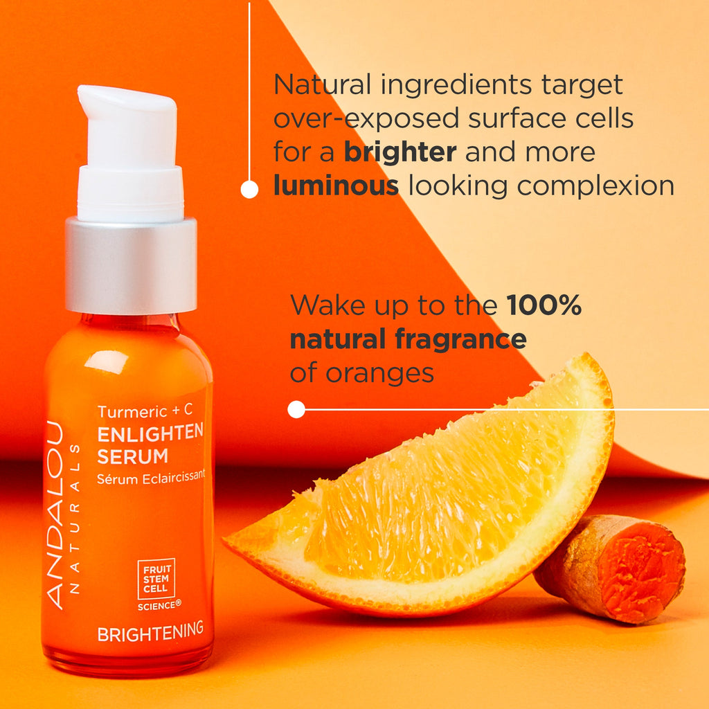 Daily Care Brightening Turmeric + C Enlighten Serum for daily home and personal routines with facial skin and sun care