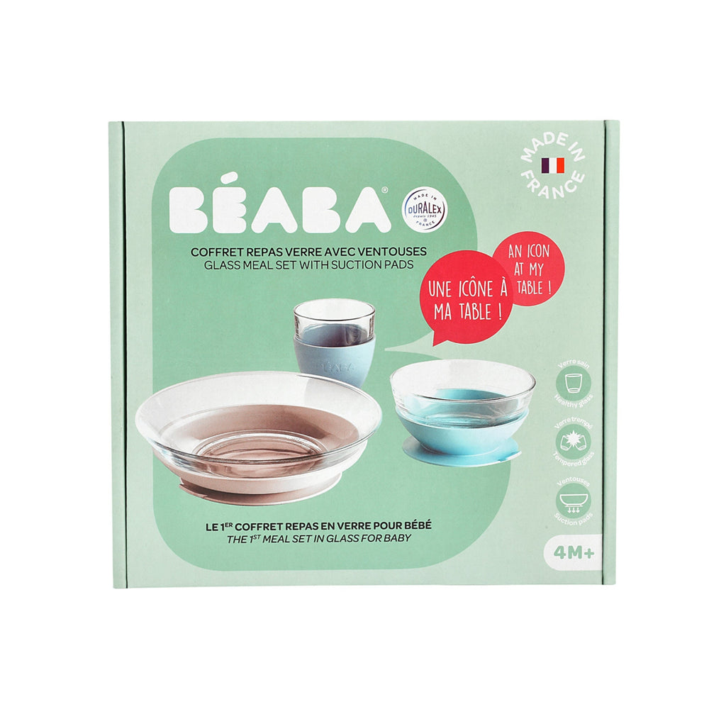Everyday Home 3-Piece Glass Suction Baby and Toddler Feeding Set for daily home and personal routines with baby care and kids products