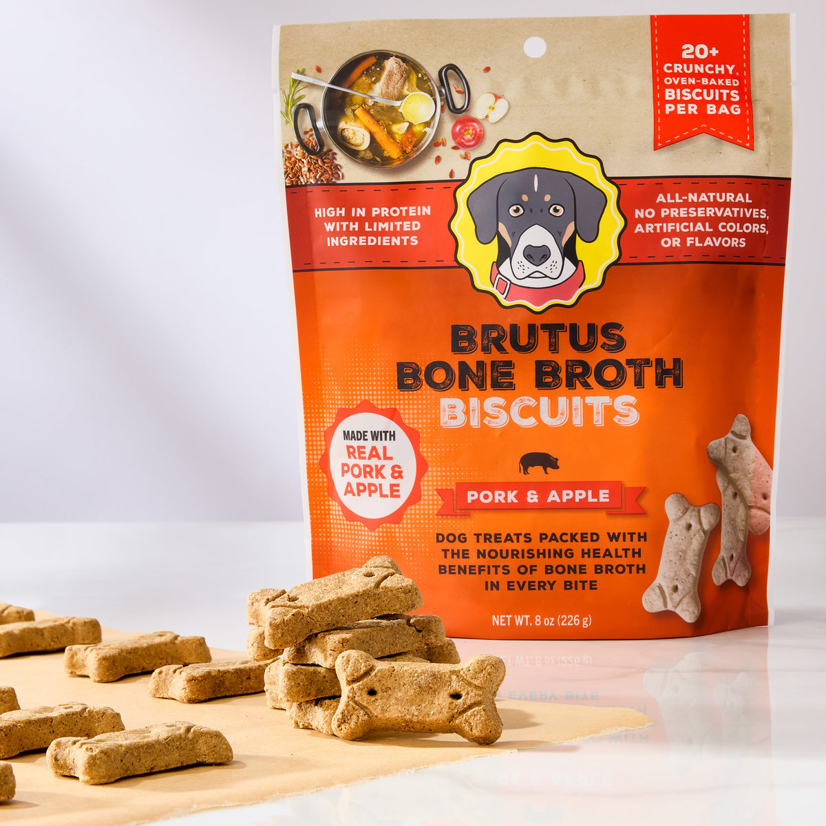 Practical Living Brutus Bone Broth Biscuits for daily home and personal routines with pet care treats and accessories