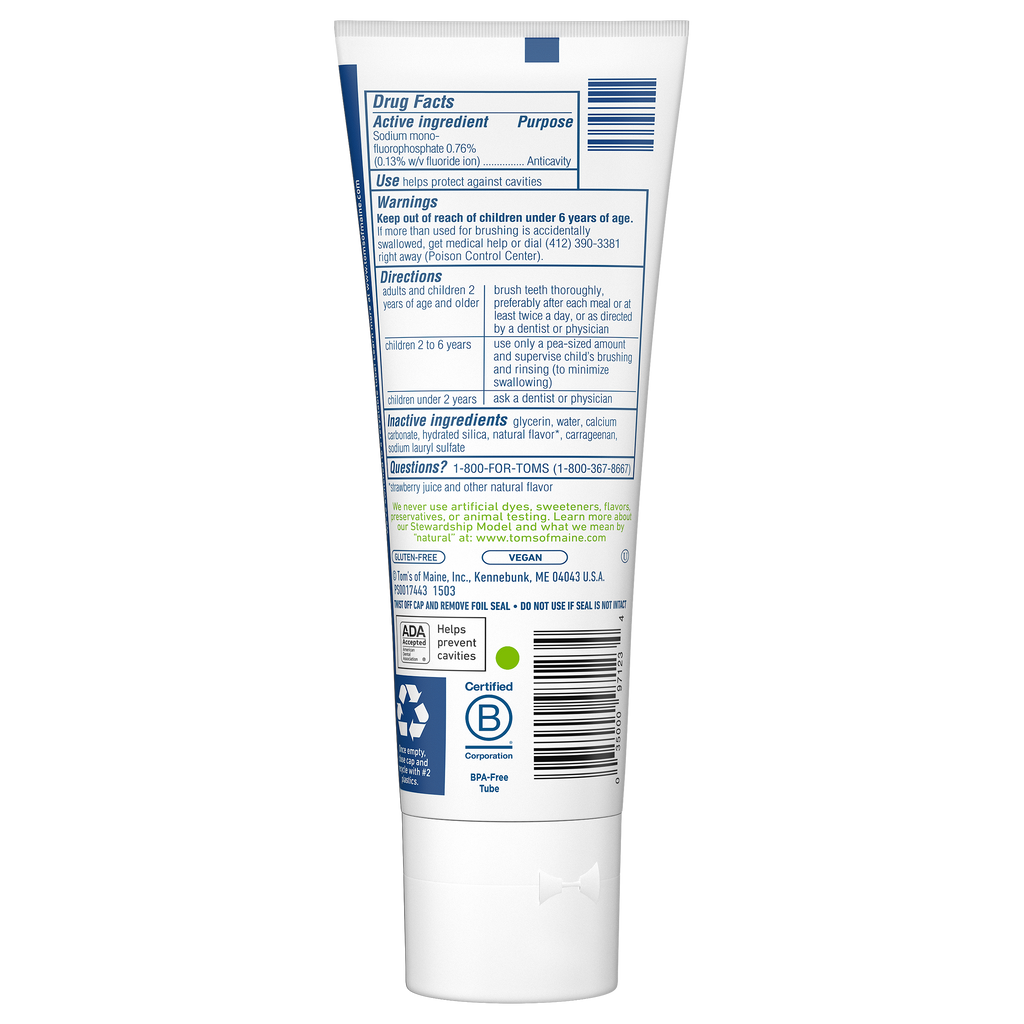 Home Essentials Children s Silly Strawberry Fluoride Toothpaste for daily home and personal routines with oral care