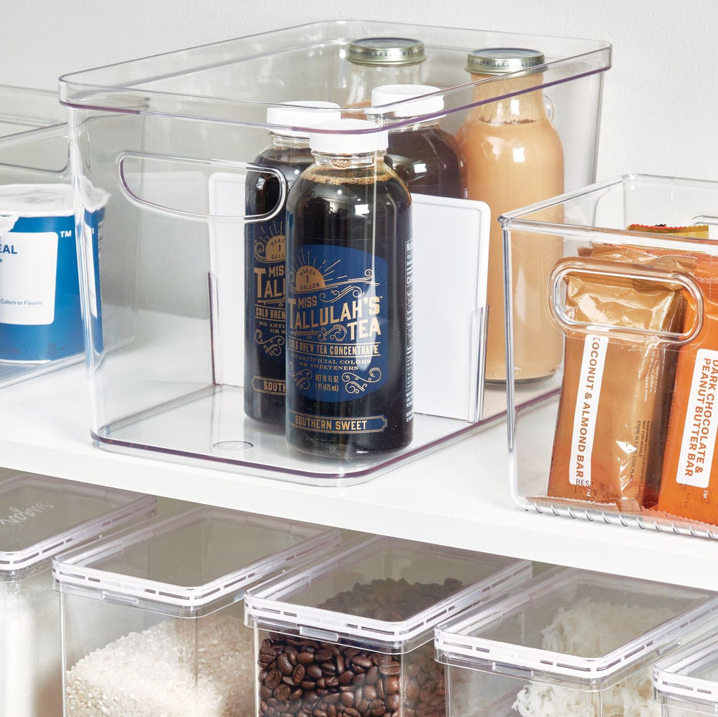 Practical Living Divided Organizer Bin with Handles made with Recycled Plastic for daily home and personal routines with home organization and everyday goods