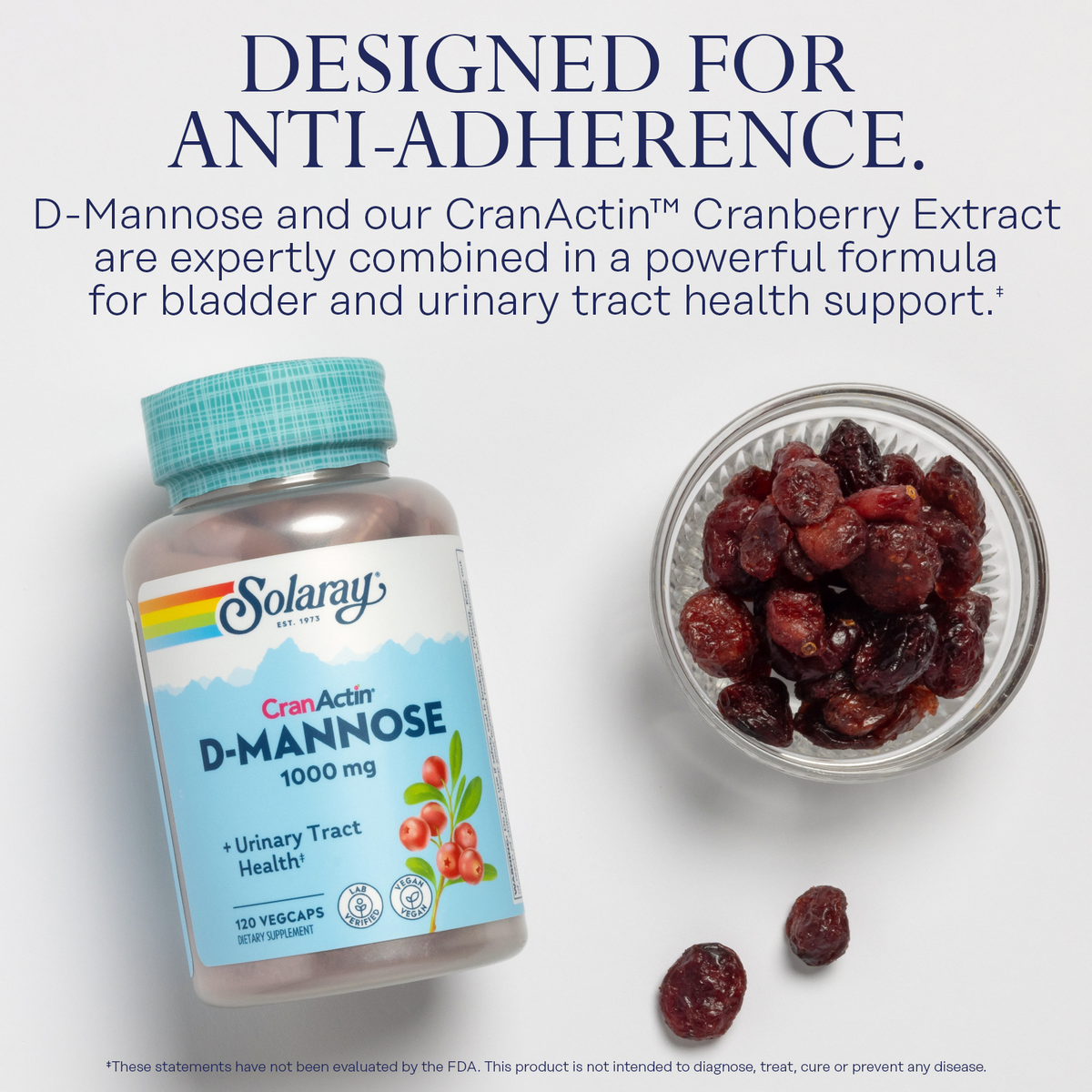 Daily Care CranActin D-Mannose, 1000 mg for daily home and personal routines with general everyday essentials