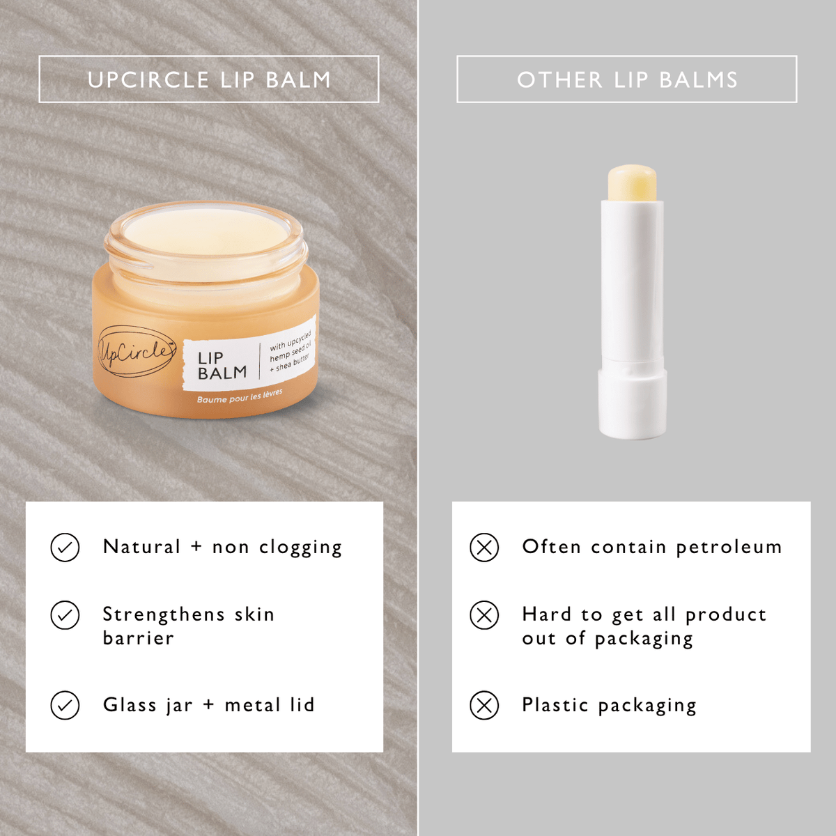 Everyday Home Lip Balm with Hemp Seed Oil and Shea Butter for daily home and personal routines with facial skin and sun care