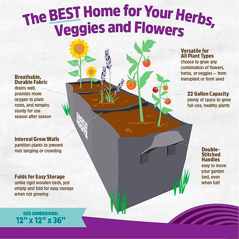 Practical Living Fabric Raised Garden Bed for daily home and personal routines with garden plant and outdoor supplies