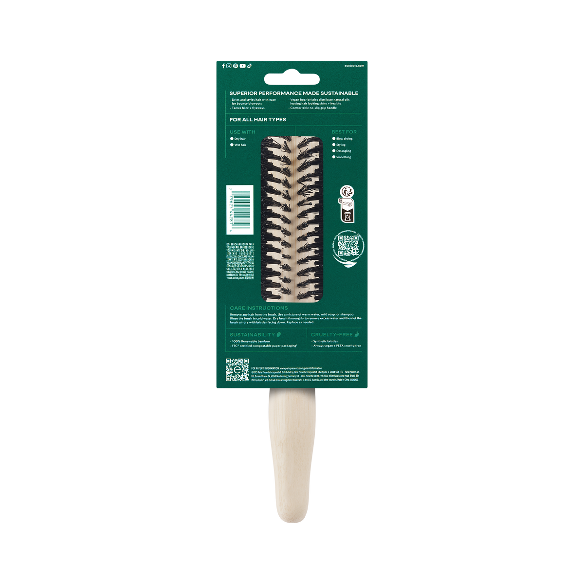 Practical Living Eco Volumizing Round Brush for daily home and personal routines with hair care