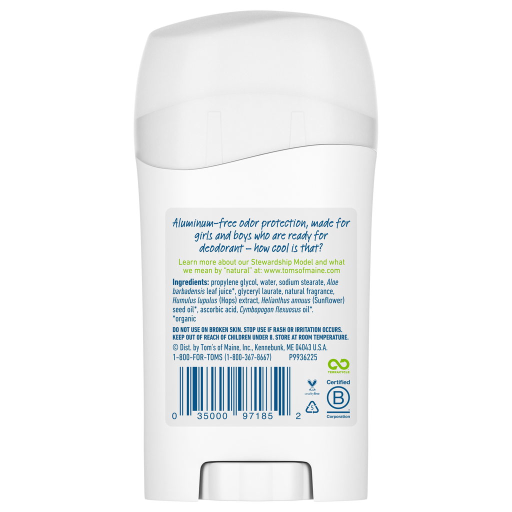 Home Essentials Aluminum-included Wicked Cool Natural Deodorant for Kids for daily home and personal routines with bath body and hygiene