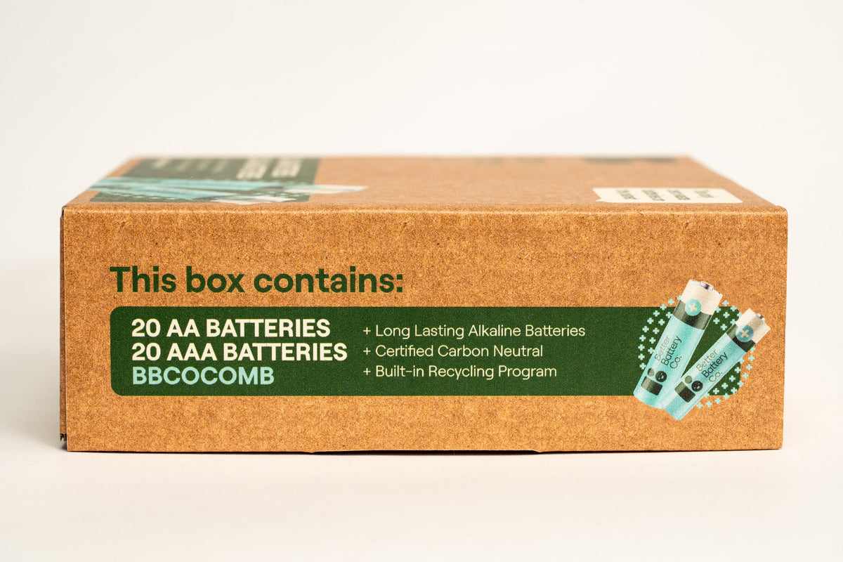 Home Essentials AA and AAA Battery Combo Kit - Zero-waste, Carbon-Neutral for daily home and personal routines with general everyday essentials