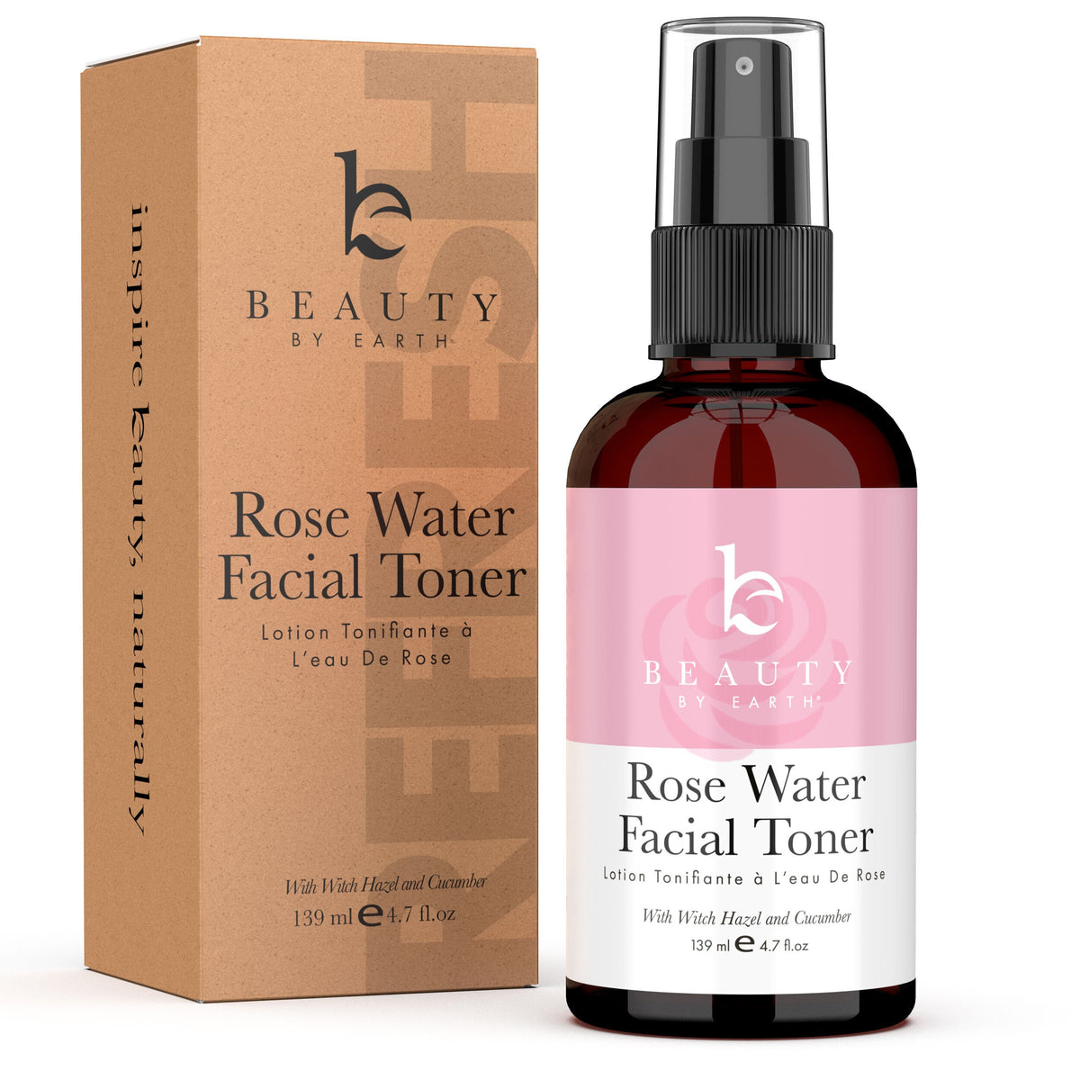 Daily Care Facial Toner with Witch Hazel and Rose Petal Water for daily home and personal routines with facial skin and sun care
