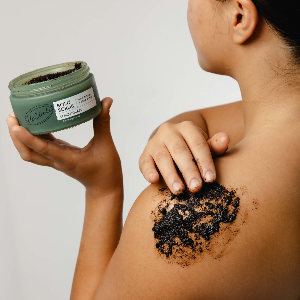 Daily Care Lemongrass Body Scrub with Coffee + Shea Butter for daily home and personal routines with cleaning laundry and paper products