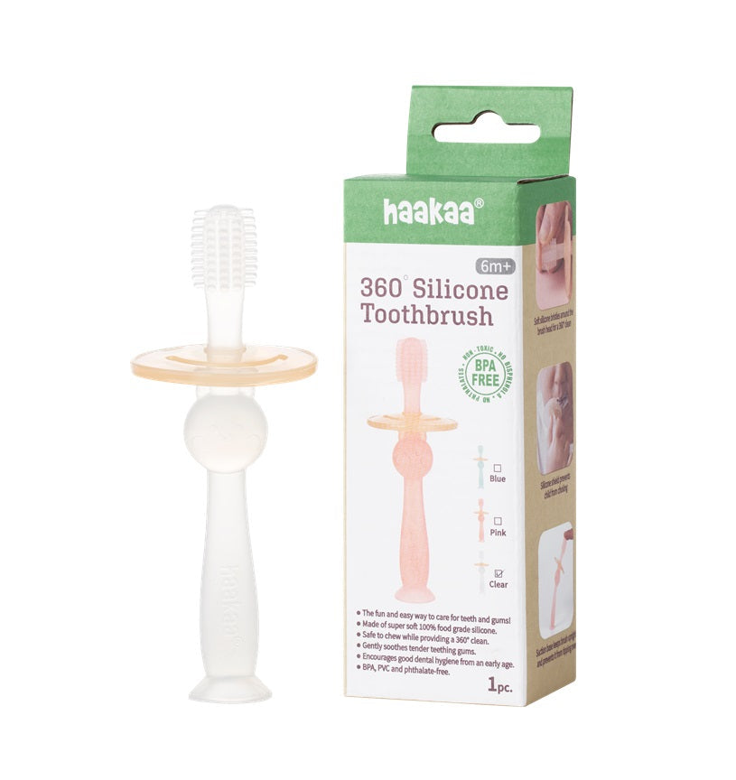 Routine Ready 360 Silicone Baby Toothbrush for daily home and personal routines with oral care