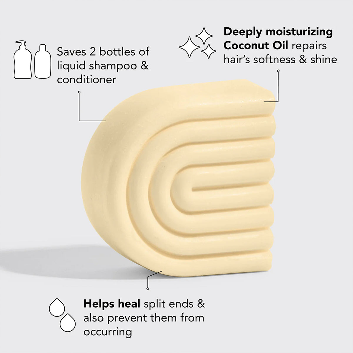 Routine Ready Coconut Oil Deep Moisturizing Conditioner Bar for daily home and personal routines with hair care