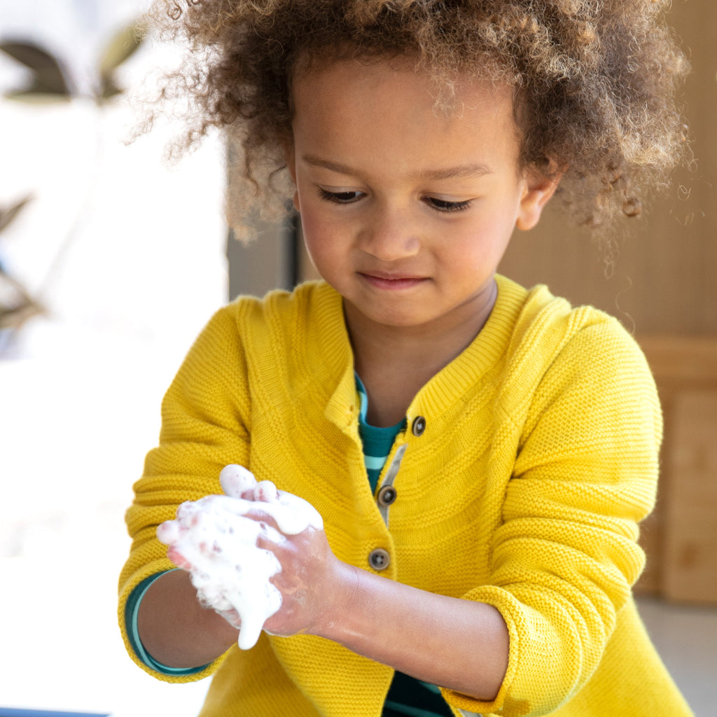 Practical Living Kids Foaming Hand Soap Glass Dispenser for daily home and personal routines with bath body and hygiene