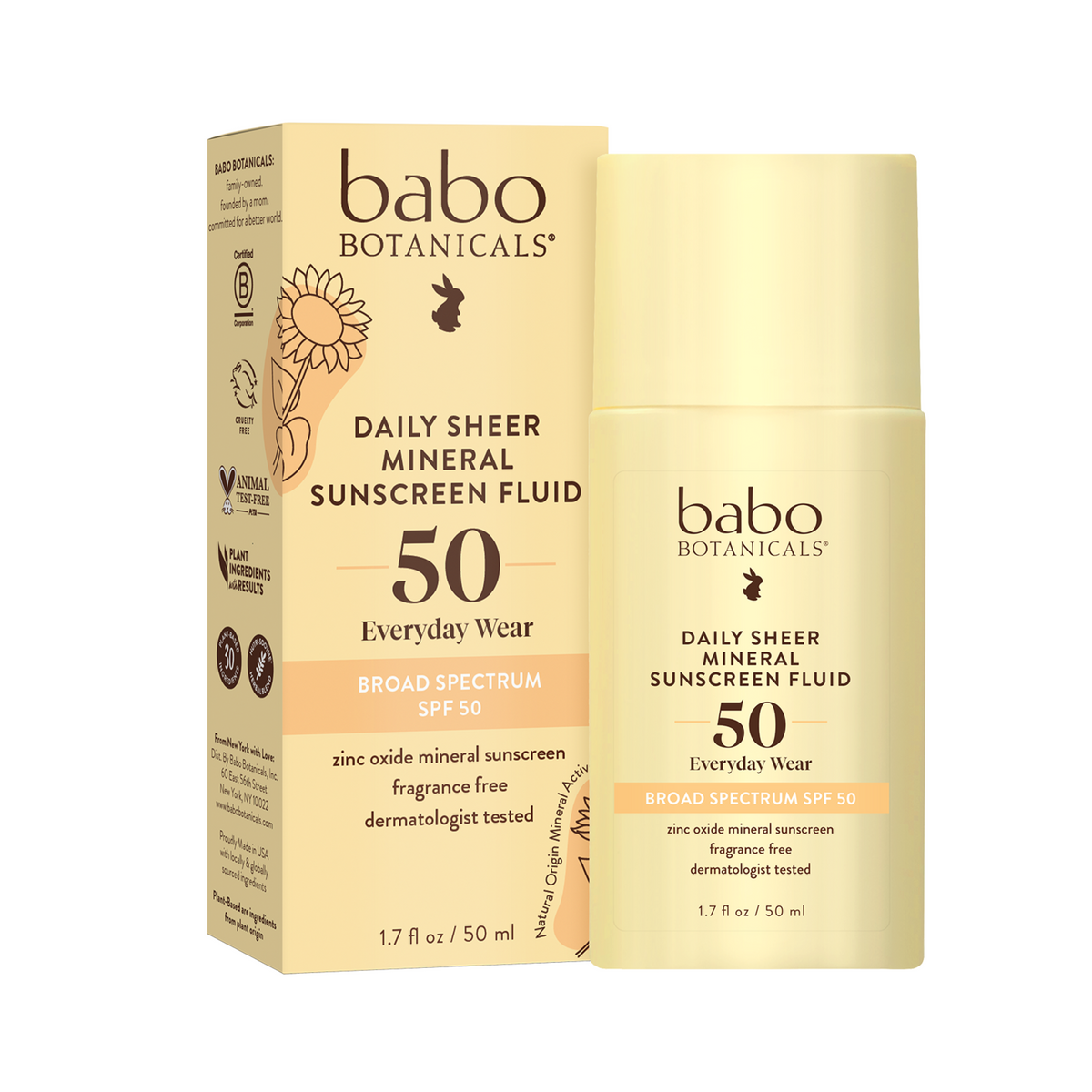 Daily Sheer Fluid Mineral Sunscreen - SPF 50