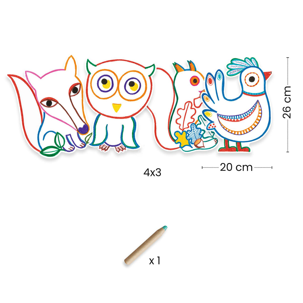 Everyday Home Forest Friends to Discover Coloring made with FSC Certified Paper for daily home and personal routines with baby care and kids products