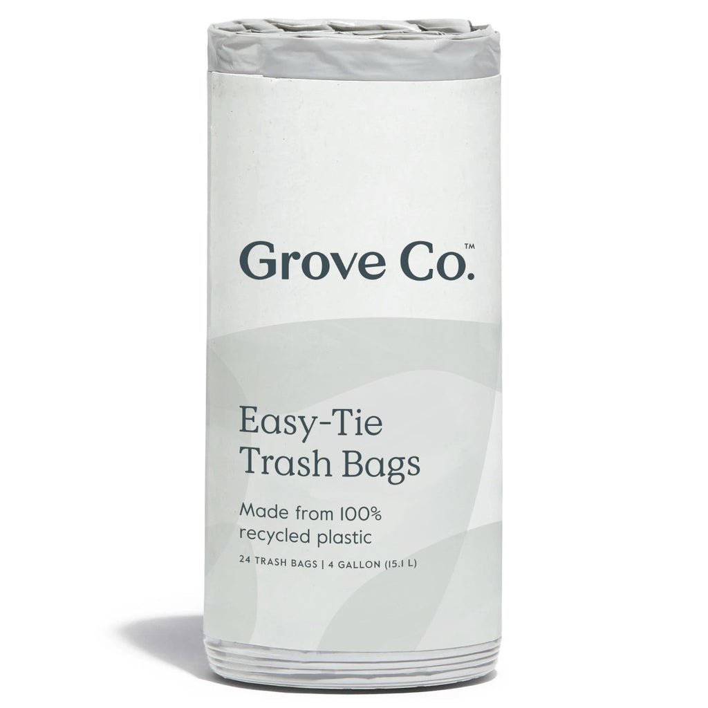 Practical Living fully Recycled Plastic Trash Bags, Tie Top for daily home and personal routines with cleaning laundry and paper products